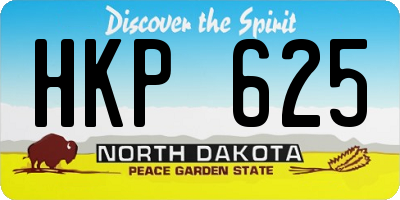 ND license plate HKP625