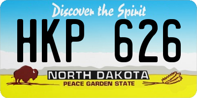 ND license plate HKP626
