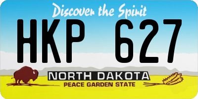 ND license plate HKP627