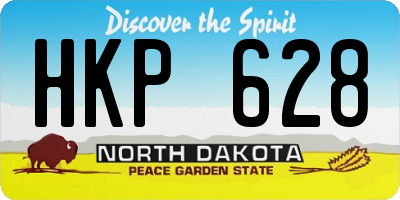 ND license plate HKP628
