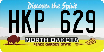 ND license plate HKP629