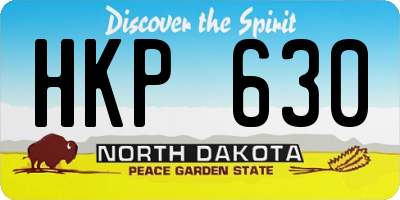 ND license plate HKP630