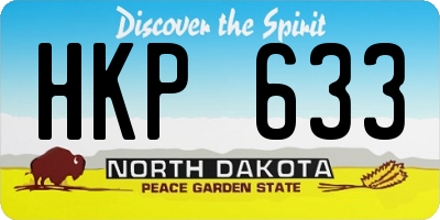 ND license plate HKP633