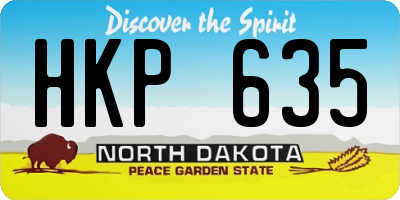 ND license plate HKP635