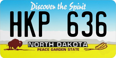 ND license plate HKP636