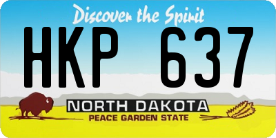 ND license plate HKP637