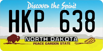 ND license plate HKP638