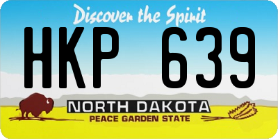 ND license plate HKP639