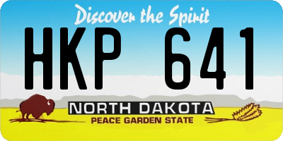 ND license plate HKP641