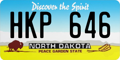 ND license plate HKP646