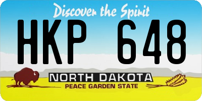 ND license plate HKP648