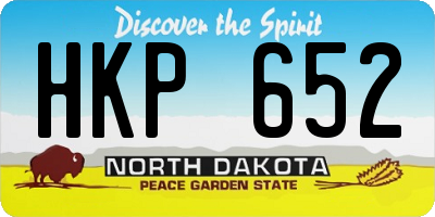 ND license plate HKP652