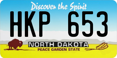 ND license plate HKP653
