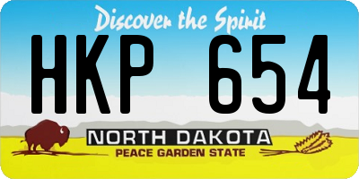 ND license plate HKP654