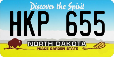 ND license plate HKP655