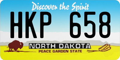 ND license plate HKP658