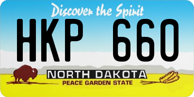 ND license plate HKP660