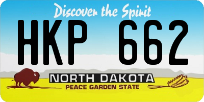 ND license plate HKP662