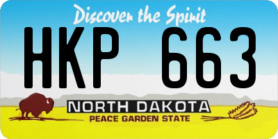 ND license plate HKP663