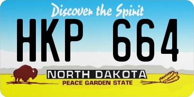 ND license plate HKP664