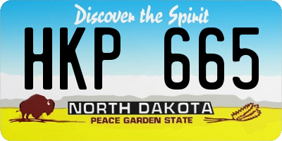 ND license plate HKP665