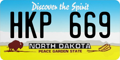 ND license plate HKP669