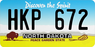 ND license plate HKP672