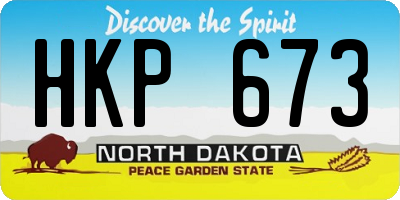 ND license plate HKP673