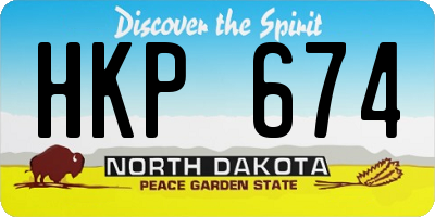 ND license plate HKP674