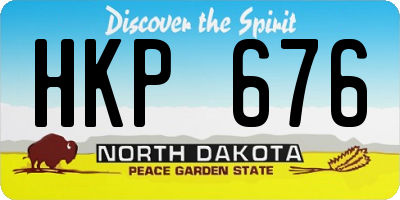 ND license plate HKP676
