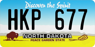 ND license plate HKP677