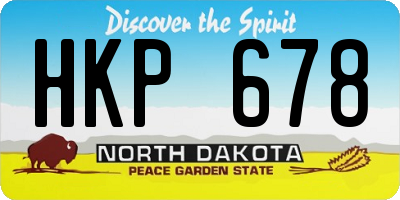 ND license plate HKP678