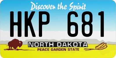 ND license plate HKP681