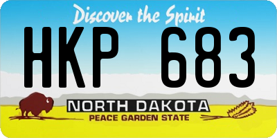 ND license plate HKP683