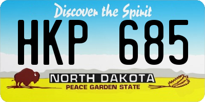 ND license plate HKP685