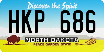 ND license plate HKP686
