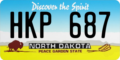 ND license plate HKP687