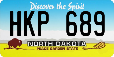 ND license plate HKP689