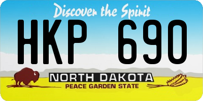 ND license plate HKP690