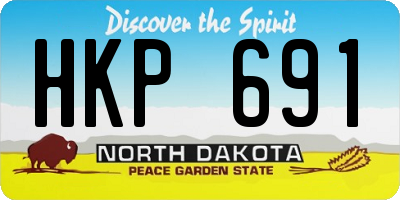 ND license plate HKP691