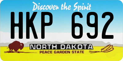 ND license plate HKP692