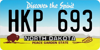 ND license plate HKP693
