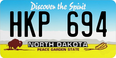 ND license plate HKP694