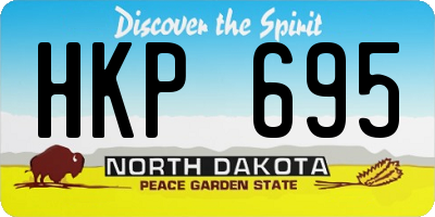 ND license plate HKP695