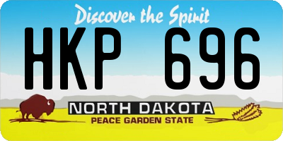 ND license plate HKP696