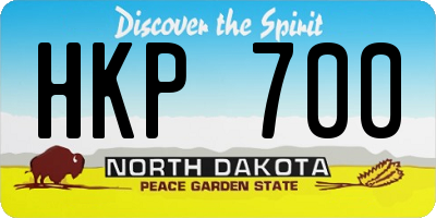 ND license plate HKP700