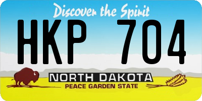 ND license plate HKP704