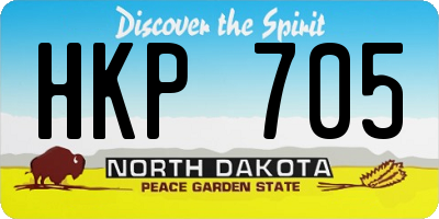 ND license plate HKP705