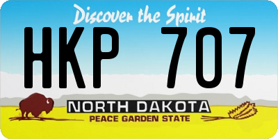 ND license plate HKP707