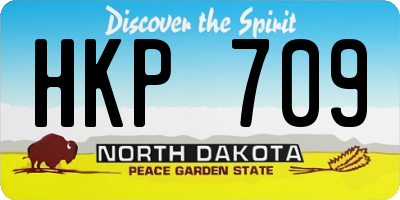 ND license plate HKP709